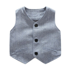 Baby Boy Suit Long Sleeve Climbing Gentleman Triangle 2 Pcs Sets