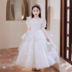 Kid Girl Princess Evening Host Birthday Piano Performance Dresses