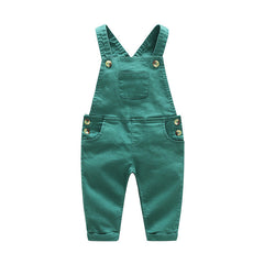 Baby Boy Suit Spring Autumn Printed Long Sleeve Suspenders 2 Pcs Sets
