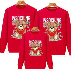 Family Matching Parent-child Fashion Uniform Sports Hoodie
