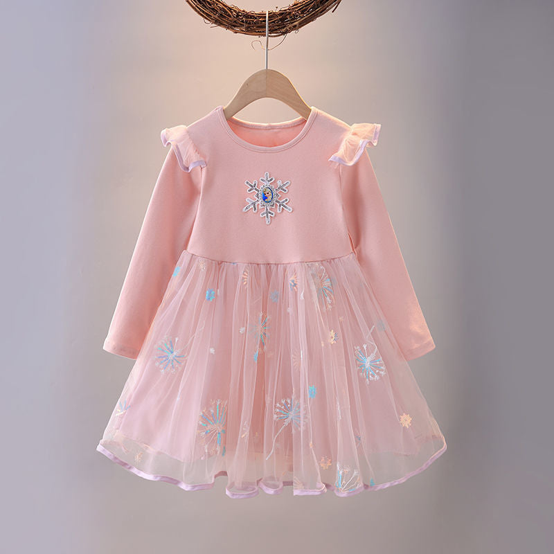 Kid Baby Girls Spring Autumn Fashion Gauze Casual Dresses