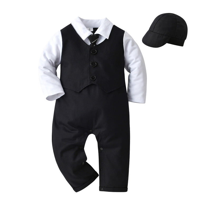 Baby Boy Harley Long Sleeve Secret Button Crawl 2 Pcs Sets