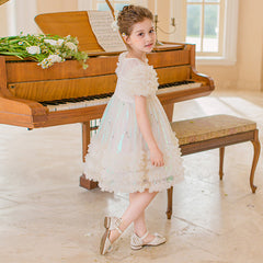 Kid Girl Princess Summer Fluffy Gauze Dresses