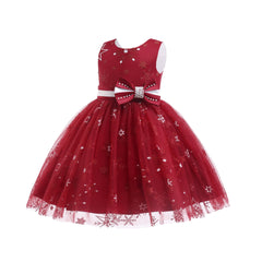 Kid Girl Princess Wedding Gauze Sequins Pompous Dresses