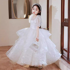 Kid Girl Princess Evening Host Birthday Piano Performance Dresses