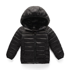 Kid Boy Girl Lightweight Down Cotton Jacket Warm Solid Coat