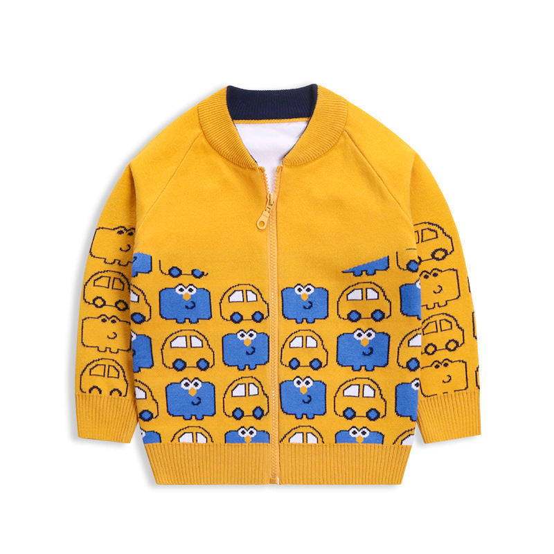 Kid Boys Sweater Knitted Cardigan Autumn Winter