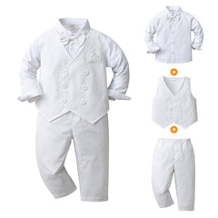 Kid Baby Boy British GentlemanAutumn Long Sleeve 3 Pcs Sets