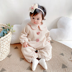 Baby Girl Onesie Little Princess Velvet Thickened Climbing Rompers