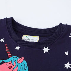 Kid Baby Girls LooseLong Sleeve Round Neck Pullover Shirts