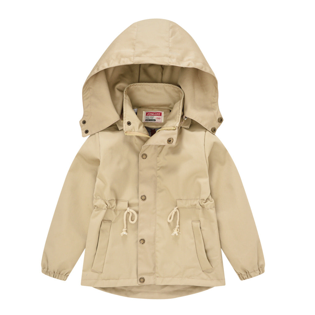 Kid Boys Girls Jackets Trench Autumn Windbreaker Coat