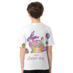 Kid Boys Girls Easter Digital Printed Short Sleeves T-shirts