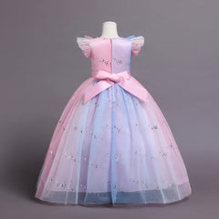Kid Girl Princess Flower First Birthday Wedding Gradient Dresses