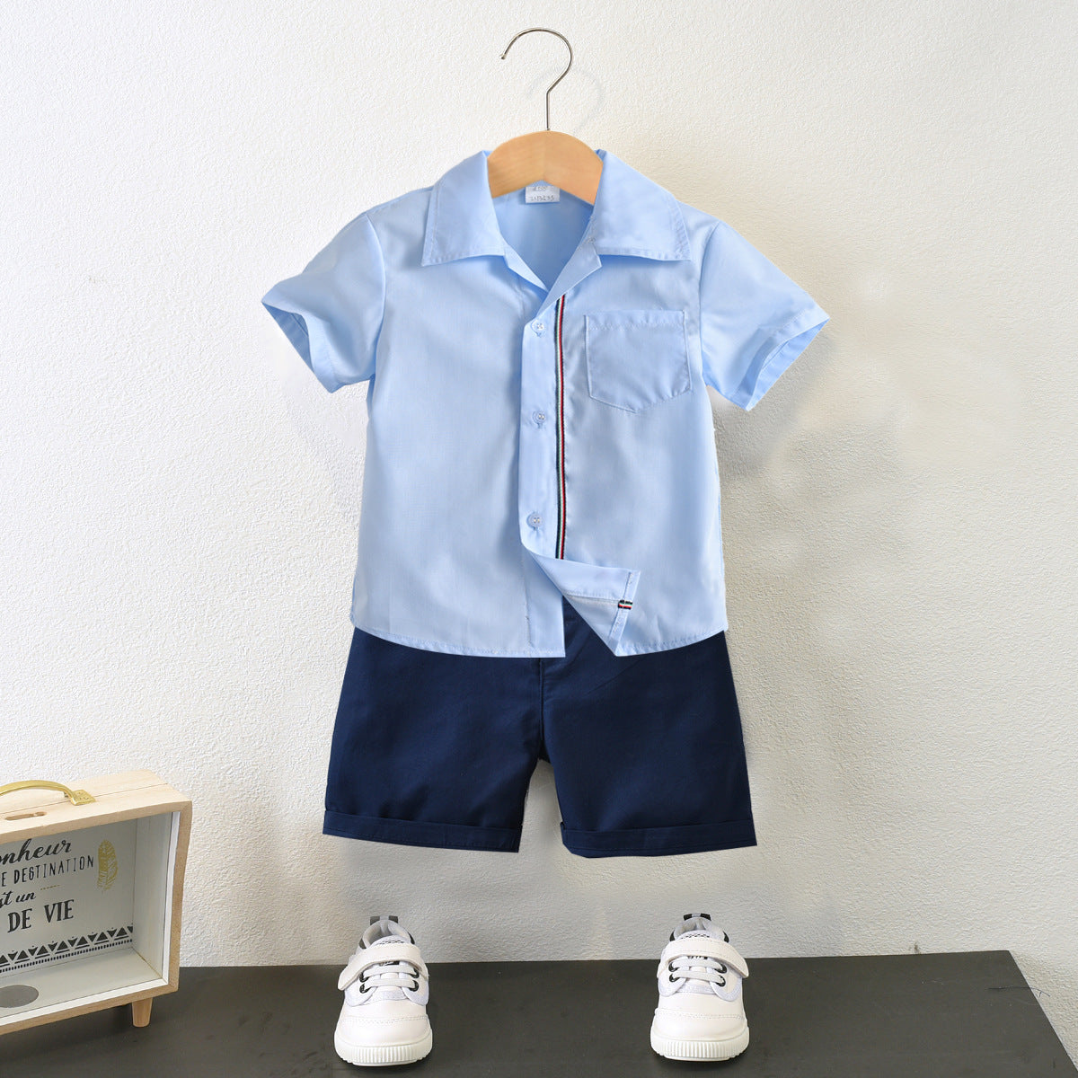 Baby Boys Casual Set Short Sleeve Handsome Summer Outfit 2 Pcs Sets