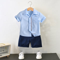 Baby Boys Casual Set Short Sleeve Handsome Summer Outfit 2 Pcs Sets