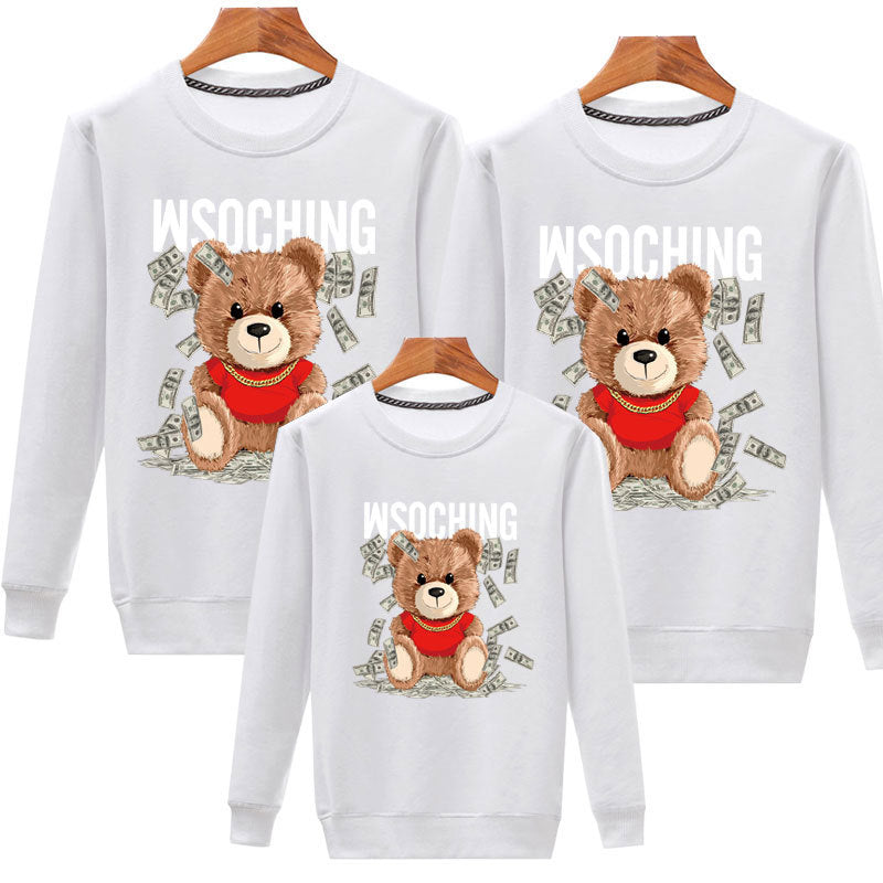 Family Matching Parent-child Spring Autumn Uniform Sports Hoodie