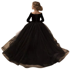 Kid Baby Girls Tuxedo Evening Sweet Embroidery Host Piano Dresses