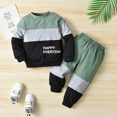 Baby Boy Spring Autumn Round Neck Long Sleeve 2 Pcs Sets