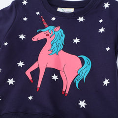 Kid Baby Girls LooseLong Sleeve Round Neck Pullover Shirts