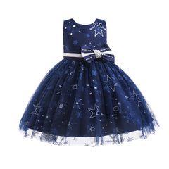Kid Girl Princess Wedding Gauze Sequins Pompous Dresses