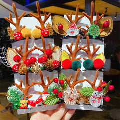 Kid Girl Christmas Hair Clip Small Antler Clip Elk Headdress Three-dimensional Headwear