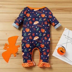 0-12M Baby Long Climbing Newborn Halloween Autumn Winter Rompers