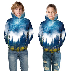 Kid Boy Girl Long Sleeve Fashion Fall 3D Digital Printing Hoodie