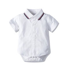 Baby Boy Suit Short Sleeve Crawl Summer Gentleman Sets 2 Pcs