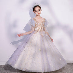 Kid Girl Host Flower Wedding Birthday Princess Dresses