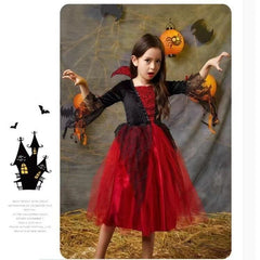 Halloween Kids Ghost Horror Demon Vampire Cape Stage Costume
