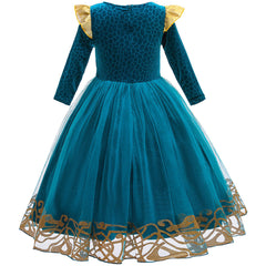 Kid Girl Brave Legend Princess Melita Long Sleeve Dresses