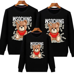 Family Matching Parent-child Spring Autumn Uniform Sports Hoodie
