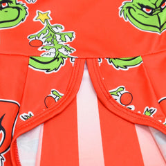 Kid Girl Long-sleeved Christmas Sulley Grinch Dresses