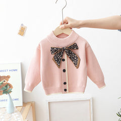 Kid Baby Girls Round Neck Velvet Spring Winter Sweater