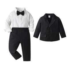 Kid Baby Boy British Spring Suit 3pcs Set