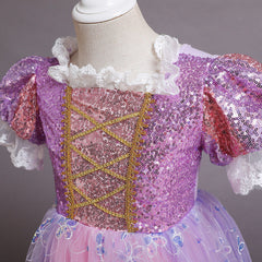 Kid Girl Princess Long Christmas Princess Dresses
