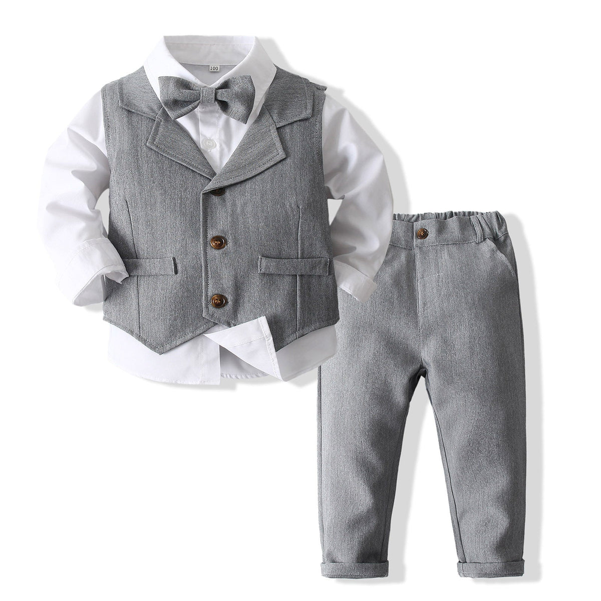 Kid Baby Boy Banquet Gentlemen Solid Handsome 2 Pcs Sets