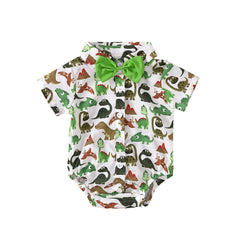 Baby Boy Suit Gentleman Short Sleeve Hake Shorts Bow 2 Pcs Sets