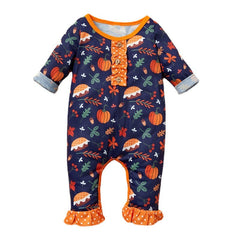 0-12M Baby Long Climbing Newborn Halloween Autumn Winter Rompers