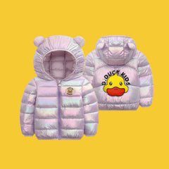 Kid Baby Boy Girl Dazzle Down Cotton Jacket Thick Hooded Coat