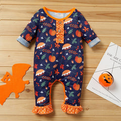 0-12M Baby Long Climbing Newborn Halloween Autumn Winter Rompers