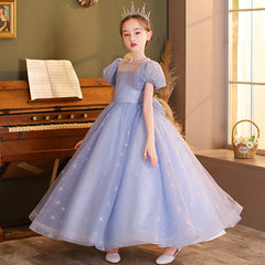 Kid Girl Flower Girl Piano Performance Princess Dress