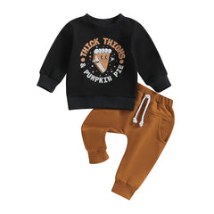 Halloween Baby Infant Sandwich Printed Long Sleeve 2 Pcs Set