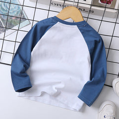 Kid Baby Boy Spring Round Neck Top Letter Print Shirt