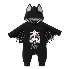 3M-3T Baby Halloween Cosplay Bat Patchwork Festival Rompers