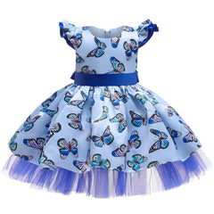 Kid Baby Boy Embroidered Ball Pattern Christmas Fluffy Flower Dress