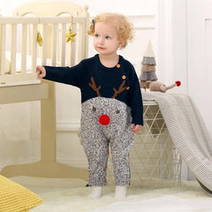Winter Baby Boy Gir' Christmas Knitted Jumpsuits One Pieces Romper