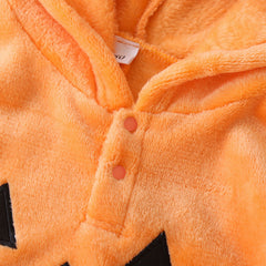 9M-3Y Baby Girl Halloween Pumpkin Applique Orange Cloak Coat