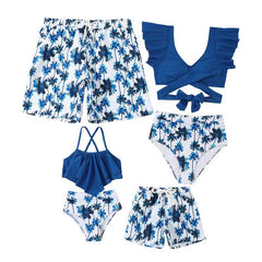 Family Matching Mother Daughter Look Same Swimsuits