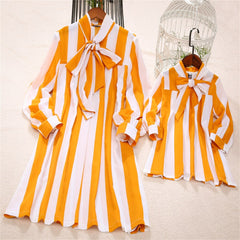 Family Matching Parent-Child Stripe Dresses